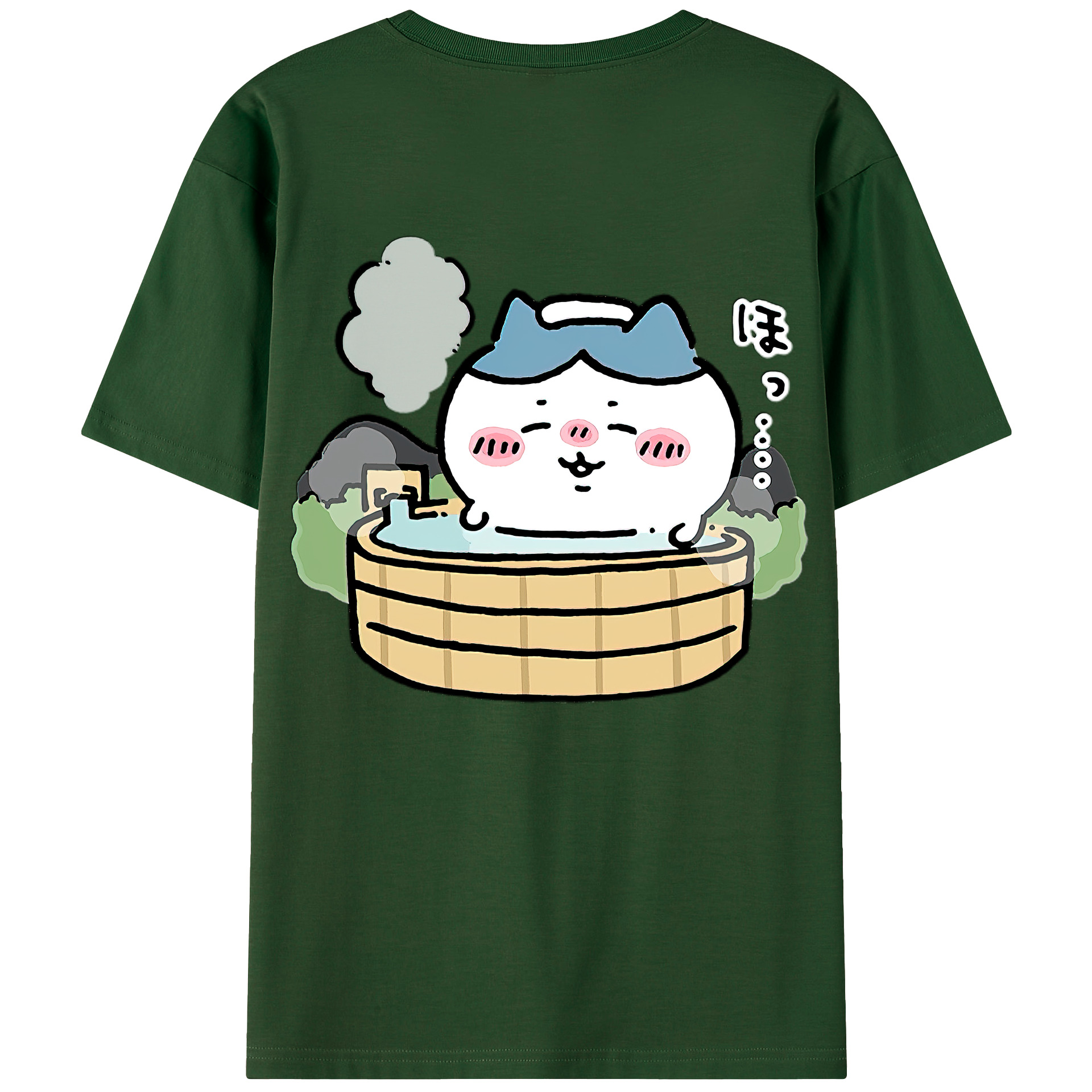 （画像用） ちいかわ ハチワレ Chii-kawa hachiware 綿100％半袖Tシャツ（背面プリント）